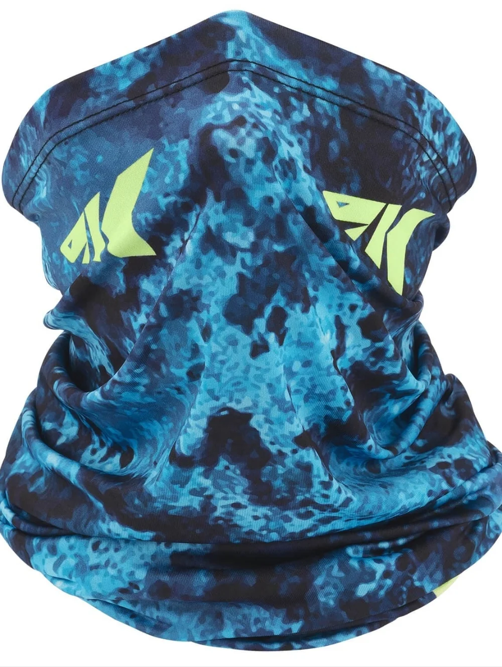 Blue Camo Neck Gaiter with Neon Logo - Picture 1 of 7